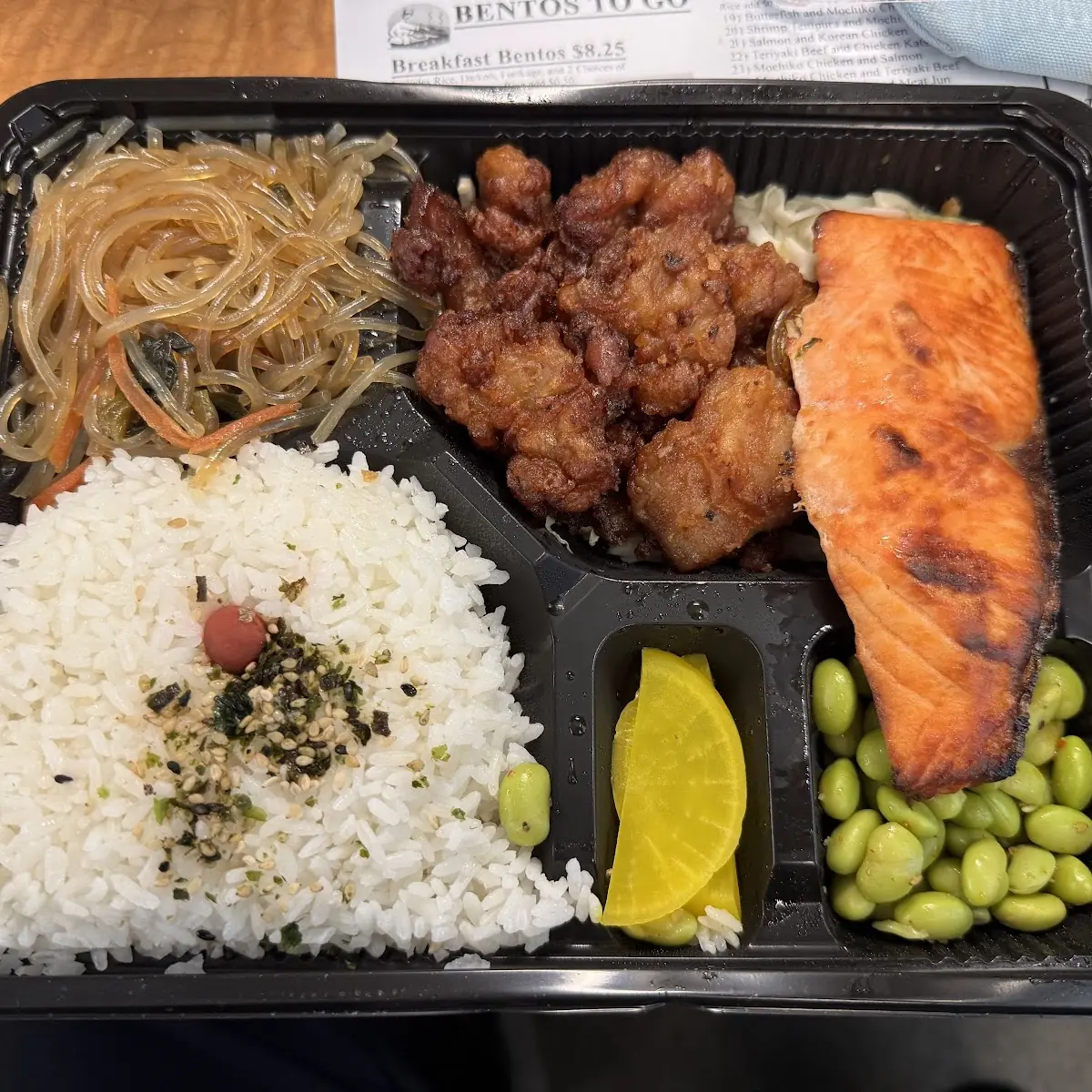 Chicken and Salmon Bento