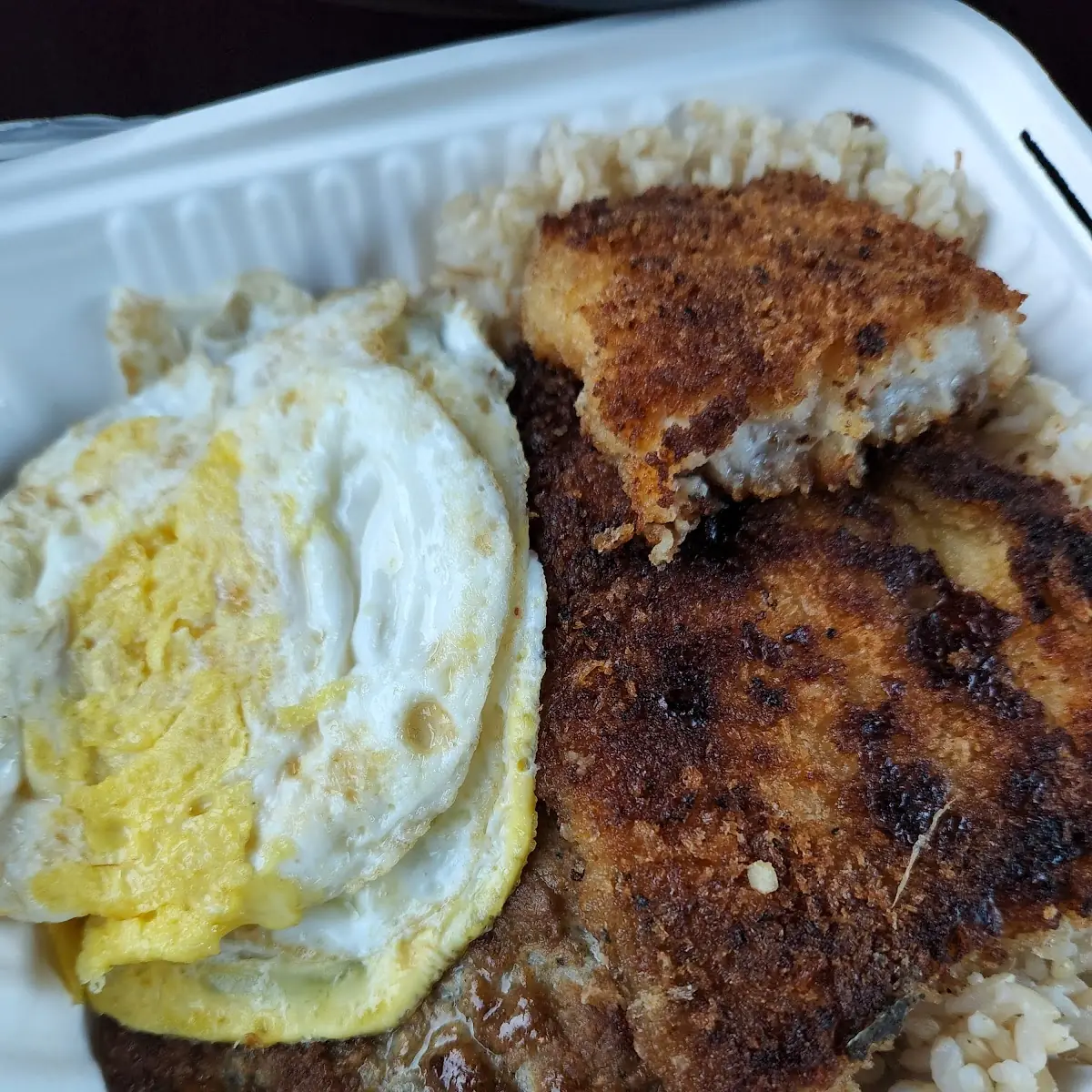 Fish Sausage Patty 2eggs & Brown Rice