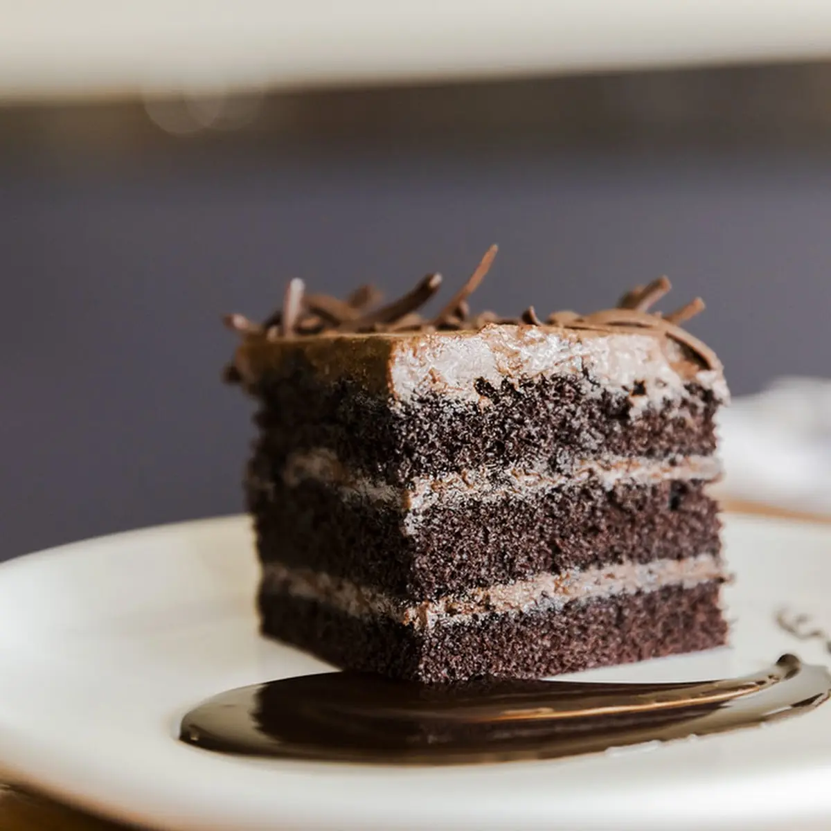 Chocolate Fudge Cake with Chocolate Sauce