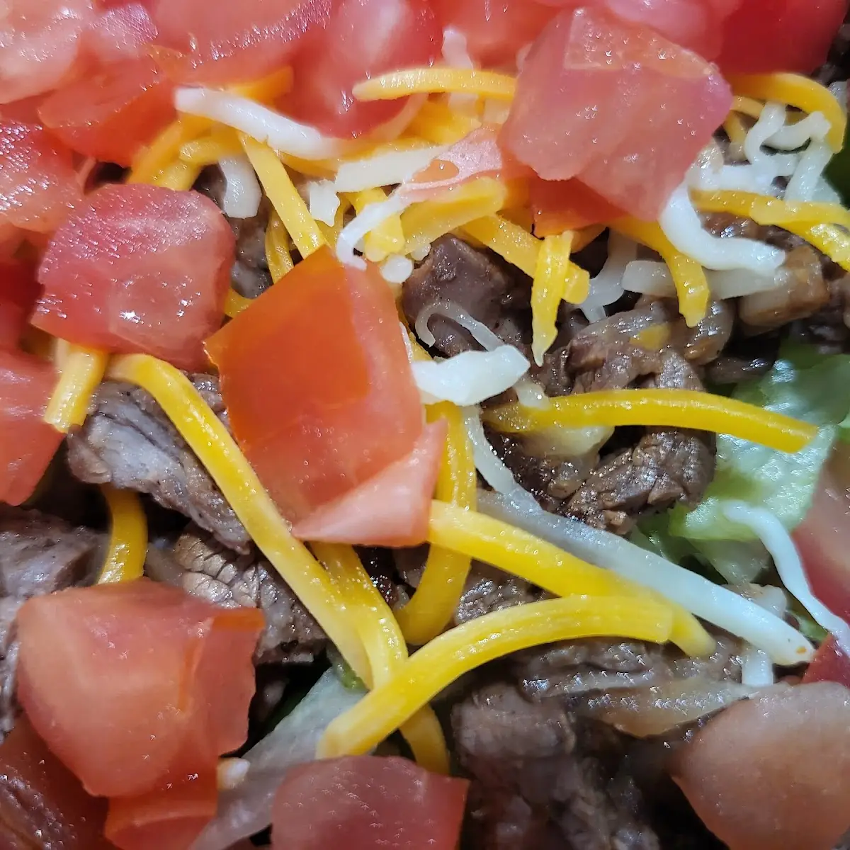 Steak Taco Salad Extra Tomato