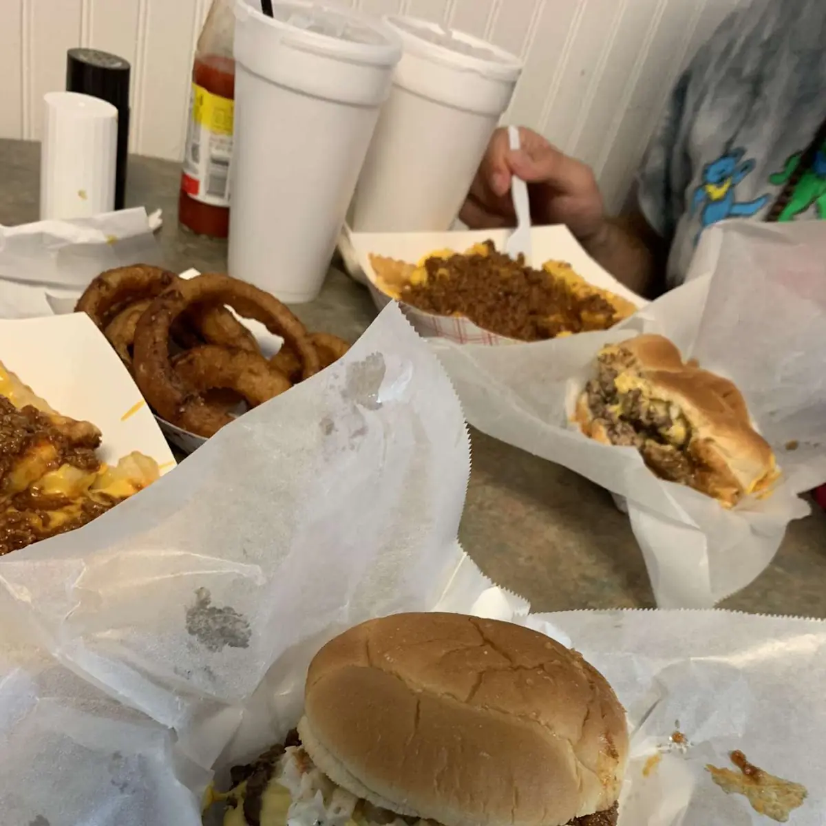 Double Bacon Cheese Burger with Chili
