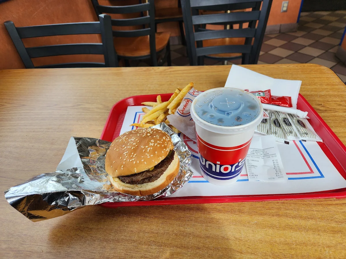 Double Cheese Burger and Fries, Junior's Restaurant