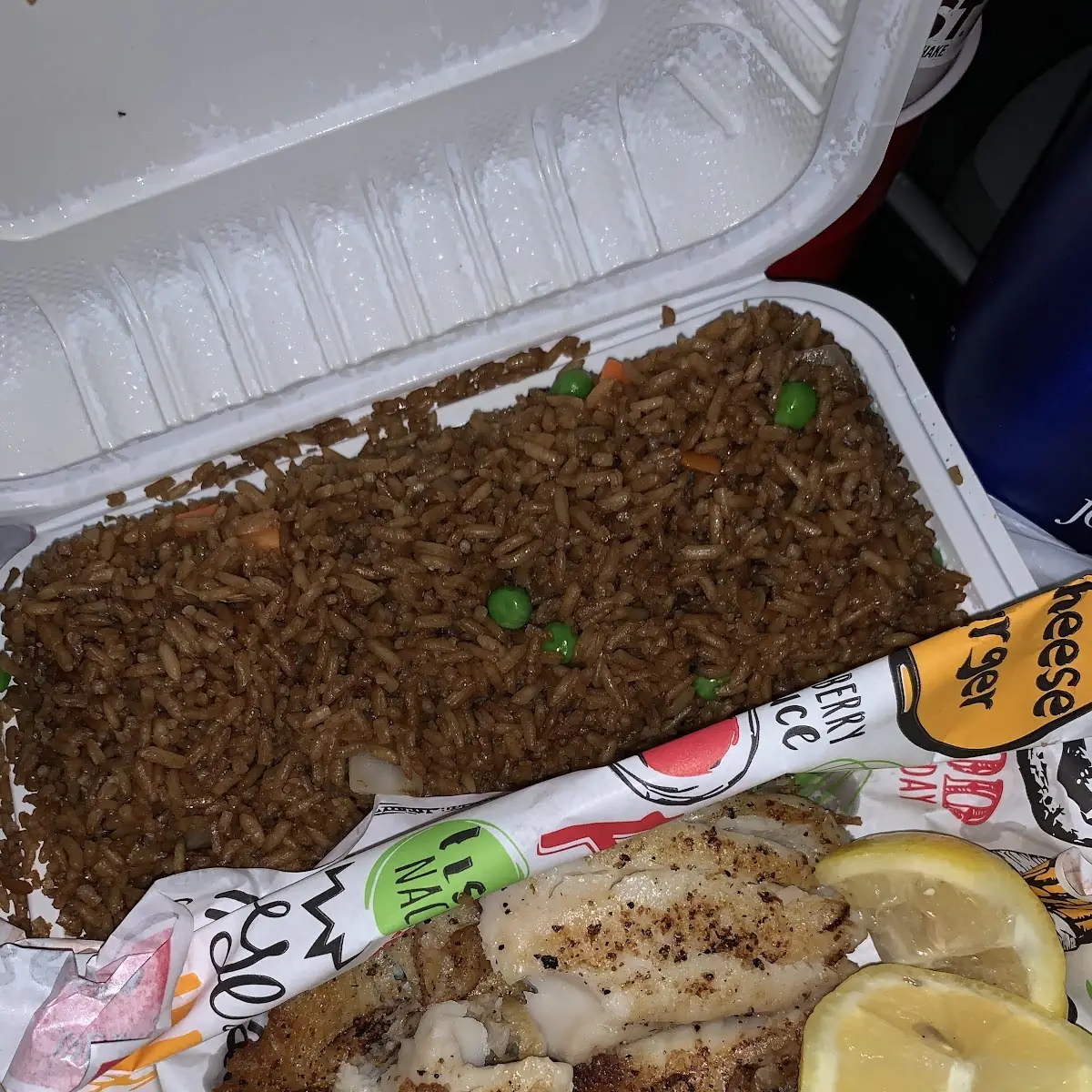 Fried Rice and Grilled Tilapia