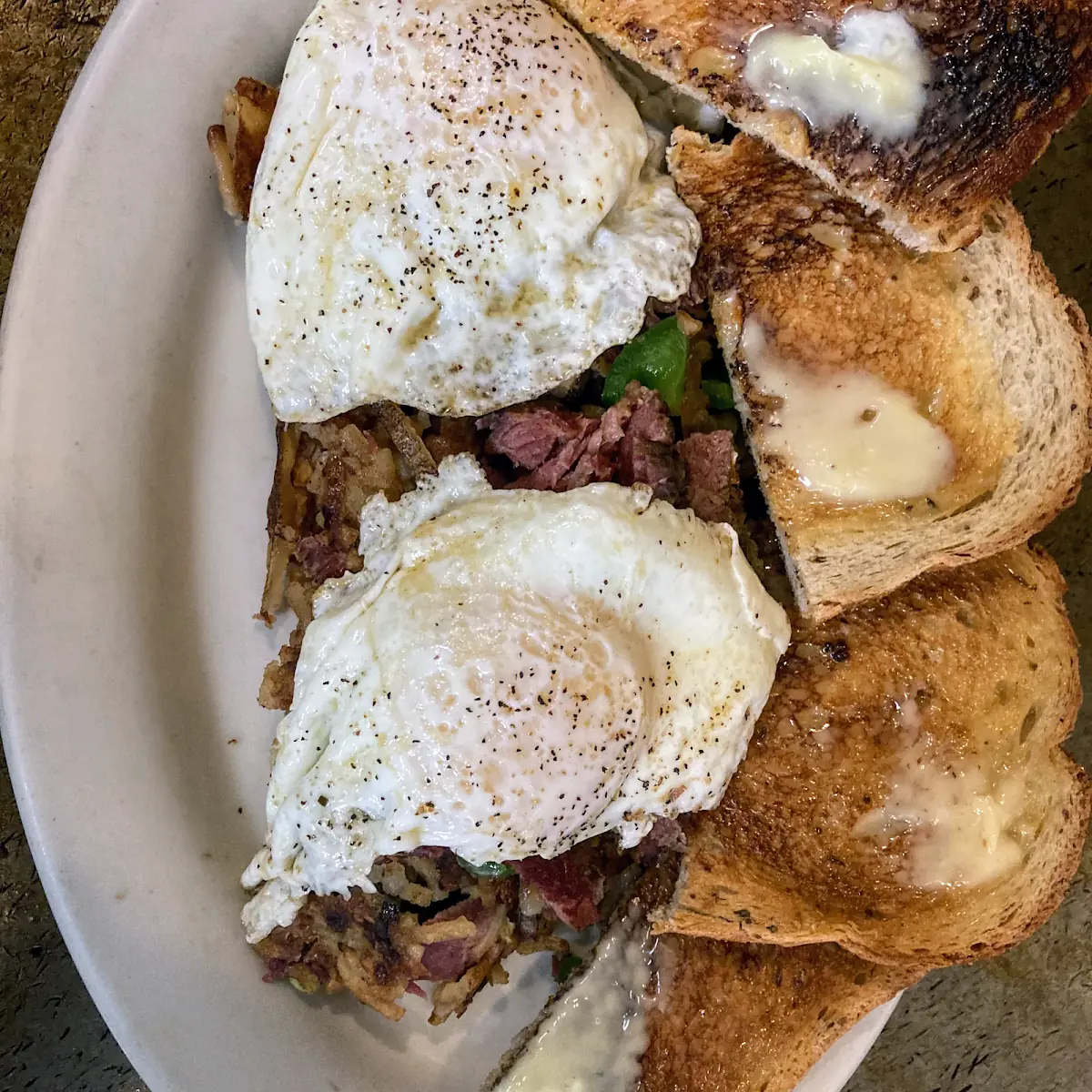 2 Eggs Italian Sausage Toast