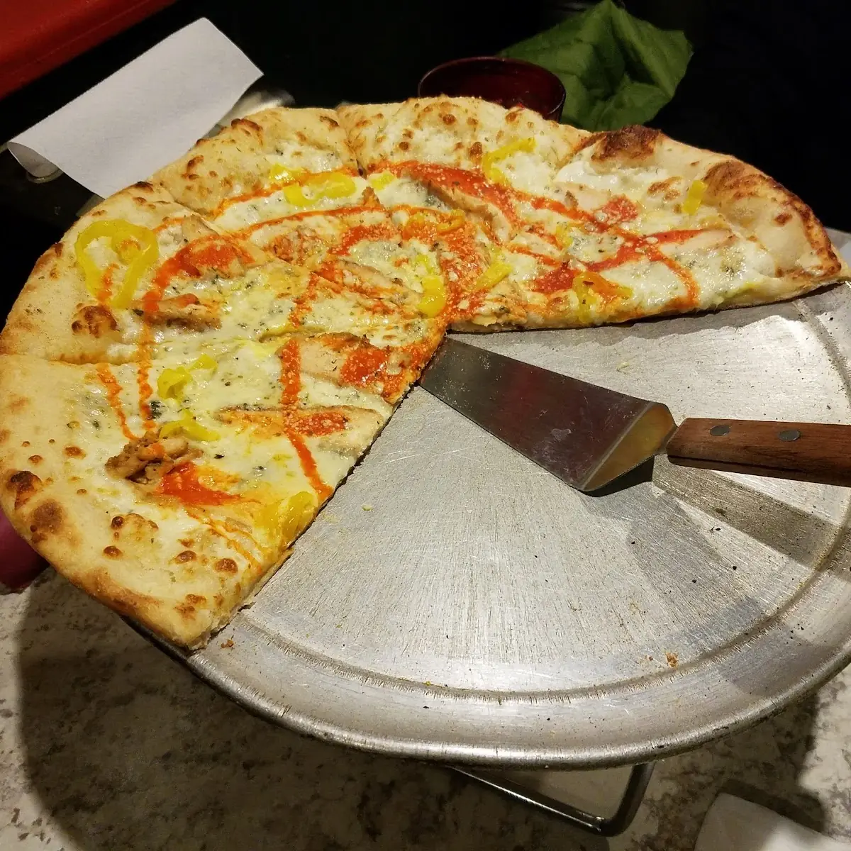 Blue Buffalo Chicken Pizza
