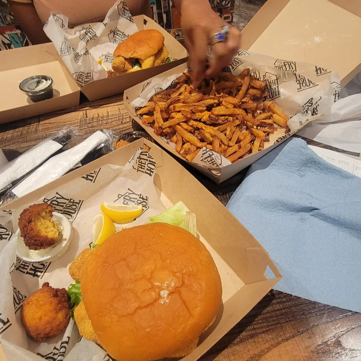 Catfish Sandwich with Fries