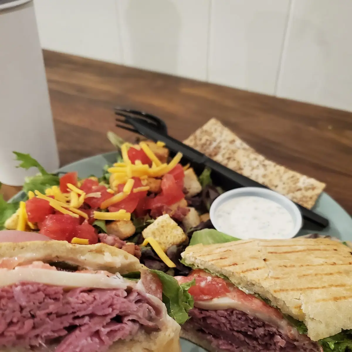 Grilled Panini with Roast Beef