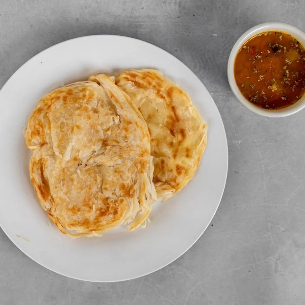 Paratha with Chicken Curry