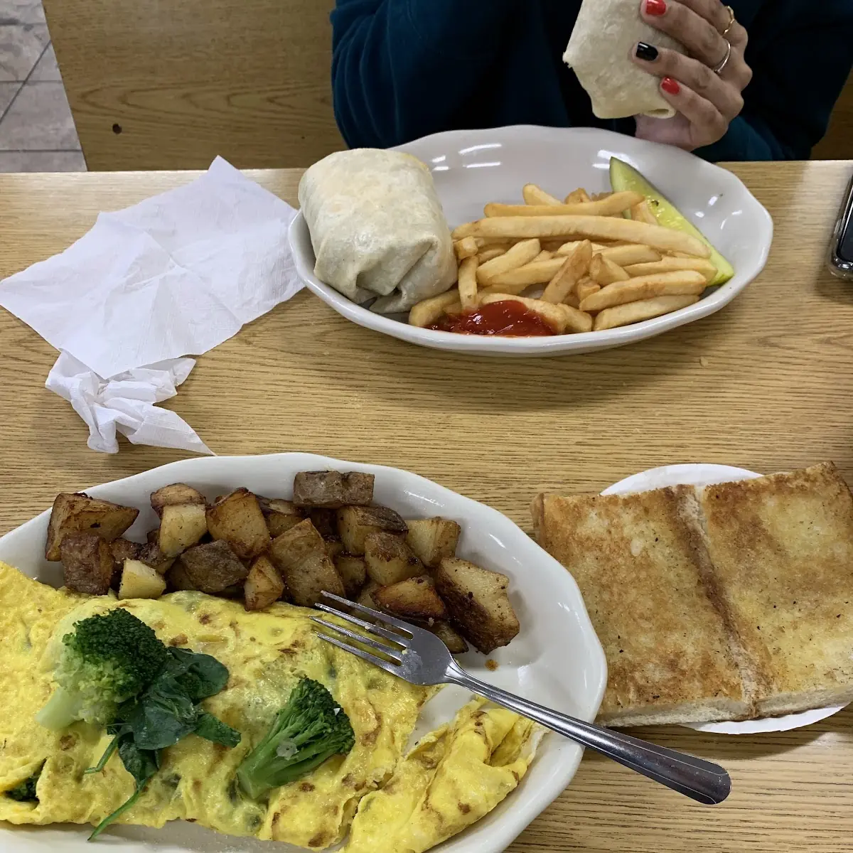 Hash & Cheddar Omelet