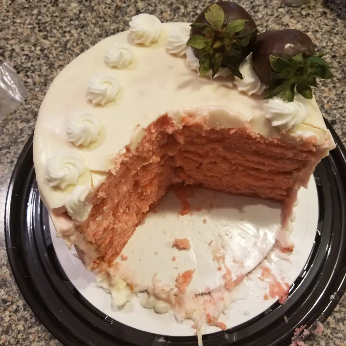 Strawberry Cake with Cream Cheese Icing