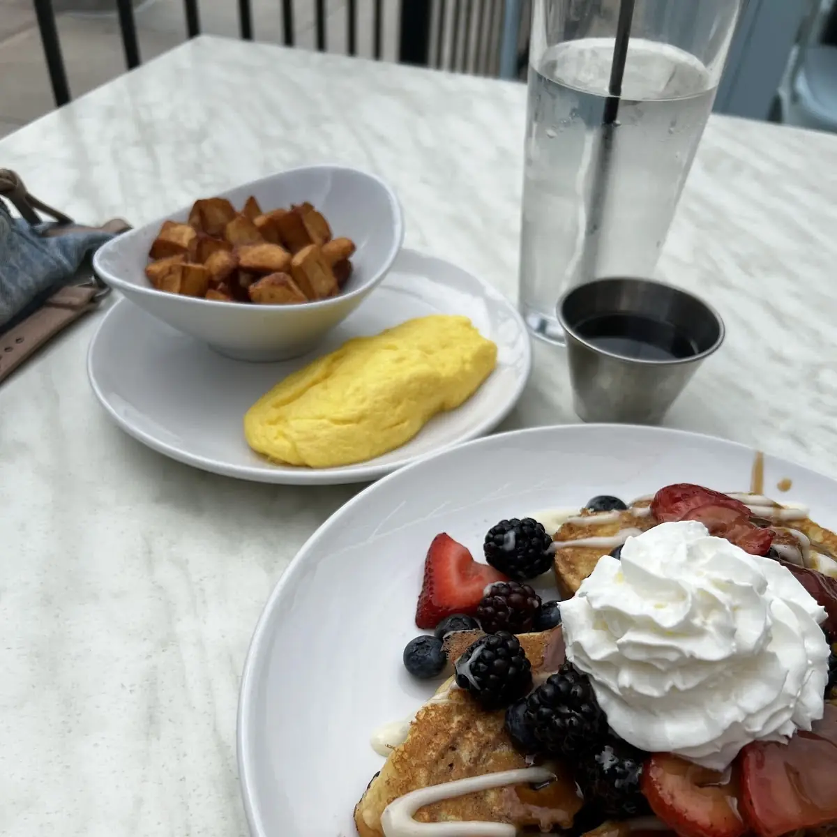 Sweet Buttermilk Pancakes with Whipped Cream
