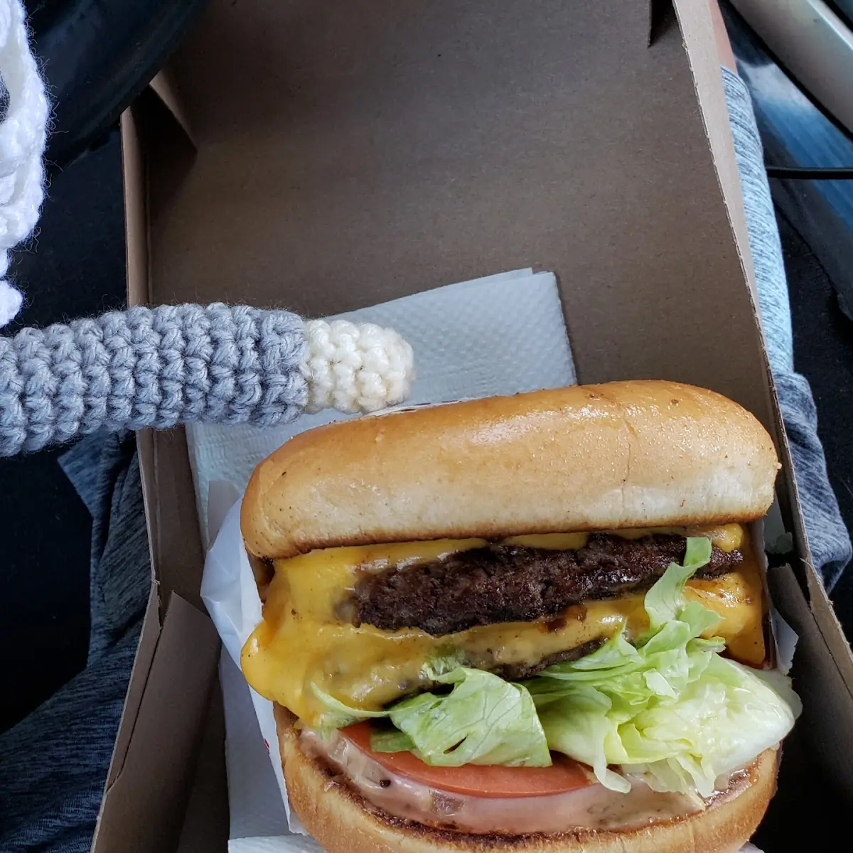 Double Patty Single Cheese and Grilled Onions