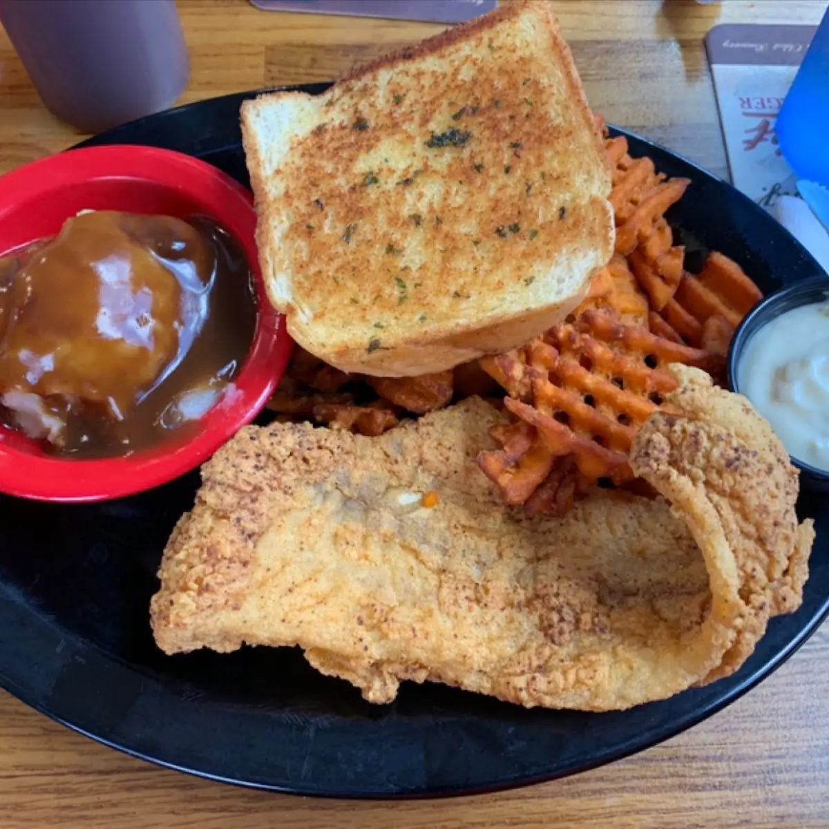 Fried Fish with Mashed Potatoes