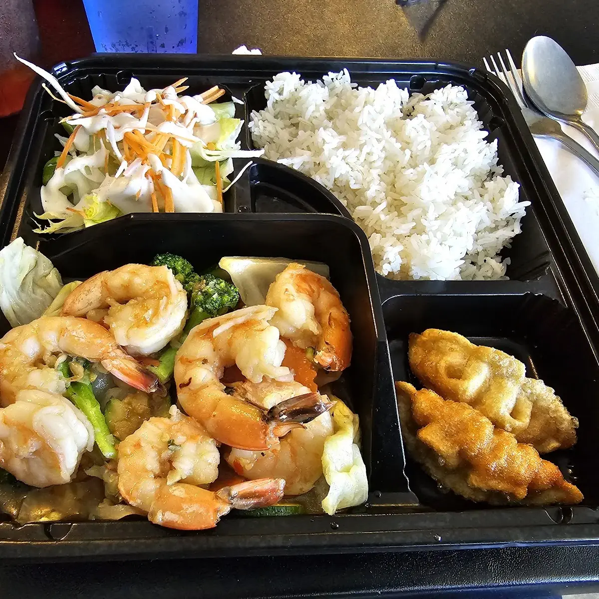 Garlic Shrimp Bento Box