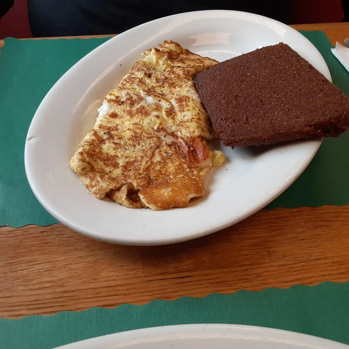 Cheese Omelet with Scrapple