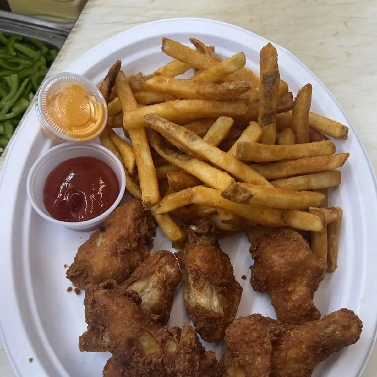 Boneless Wings over Fries
