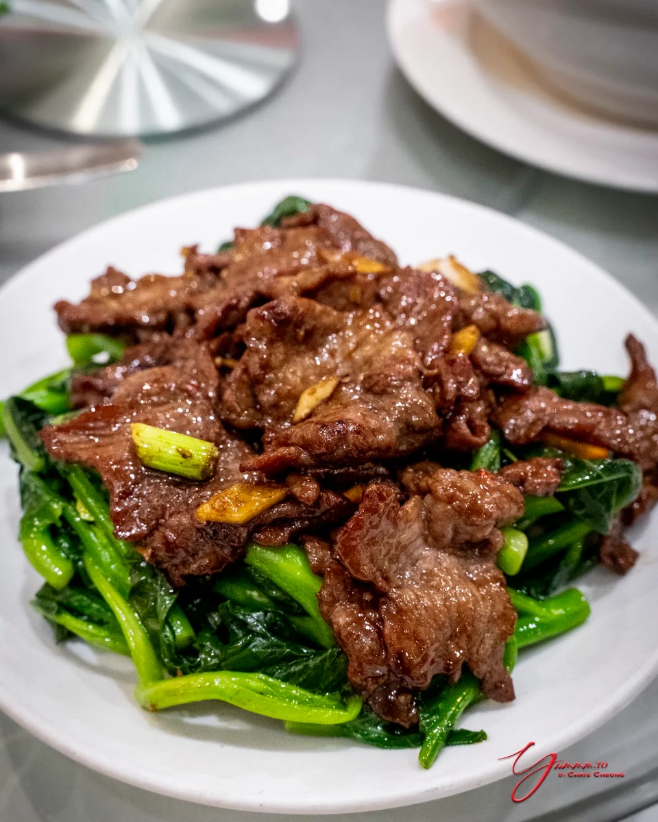 Beef with Chinese Broccoli, May Yan Seafood Restaurant 陸福海鮮酒家