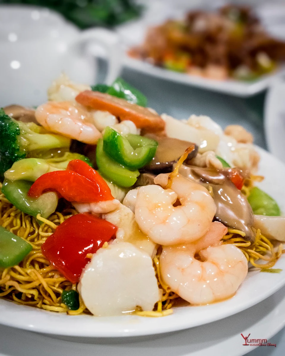 Fried Noodle with Assorted Seafood, May Yan Seafood Restaurant 陸福海鮮酒家