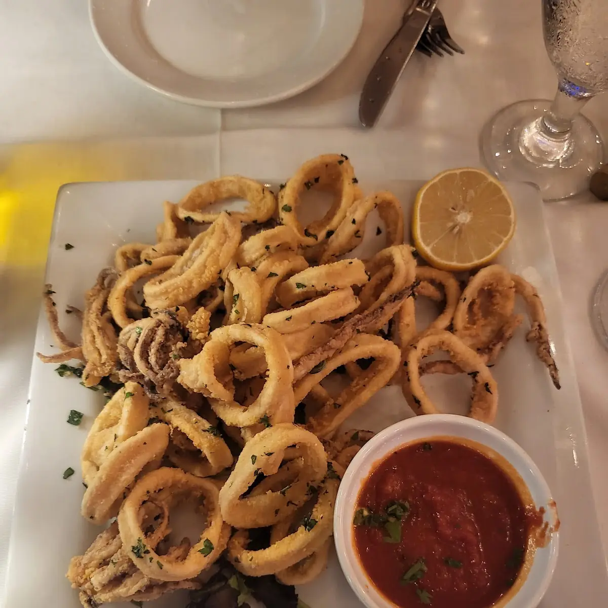 Fritto Mixto - Fried Calamari with Mushrooms & Baby Shrimp
