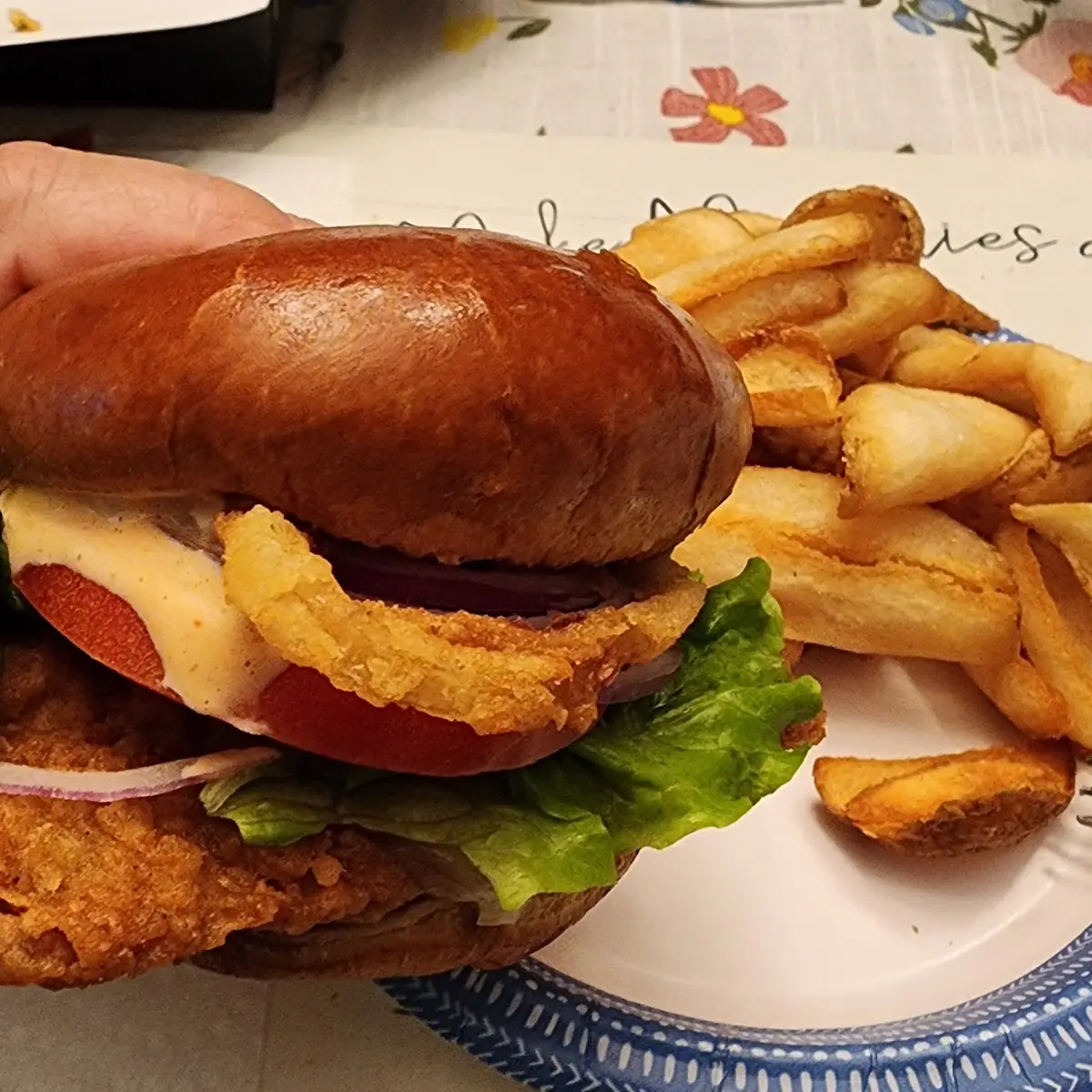 Crispy Chicken Sandwich w Fries