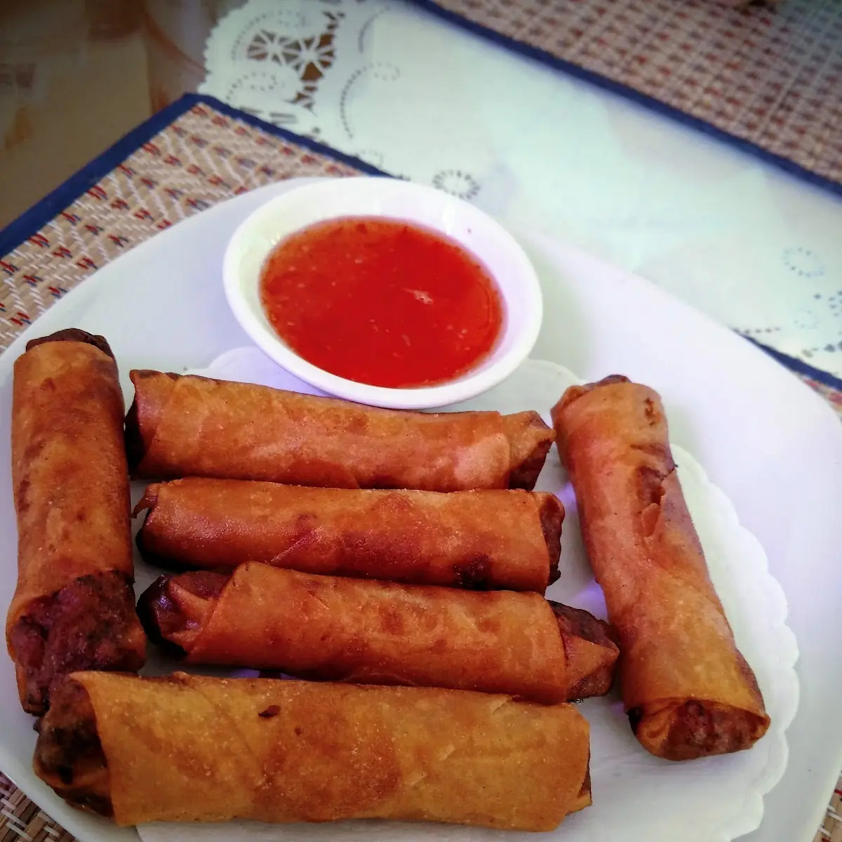 Fried Spring Rolls with Sauce