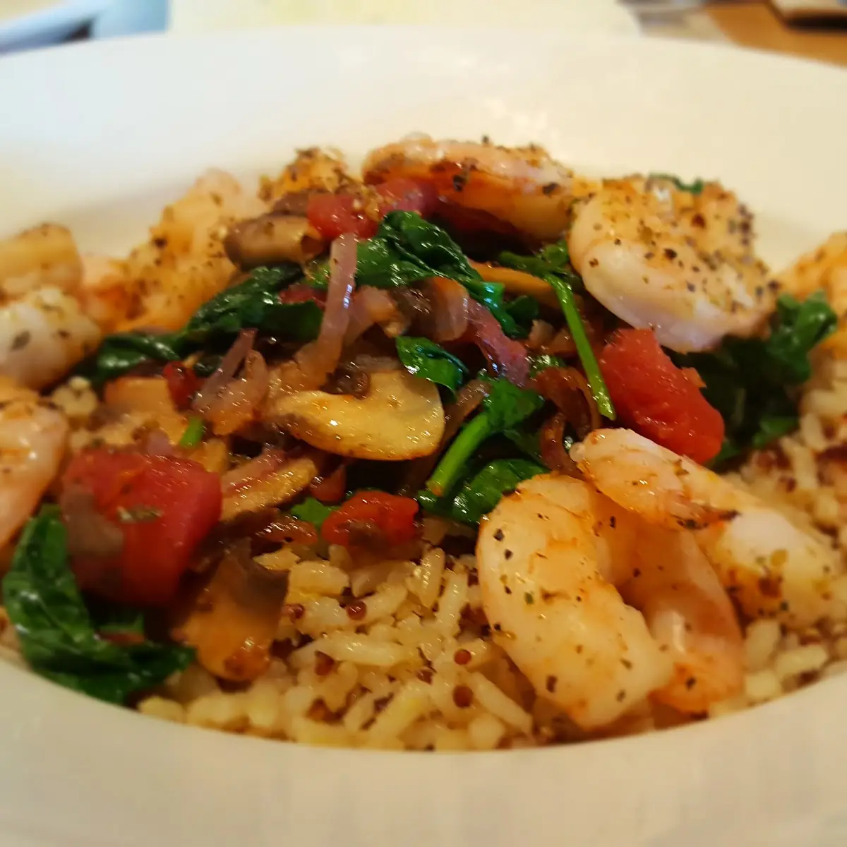 BJ's Brewhouse Protein Bowl with Shrimp