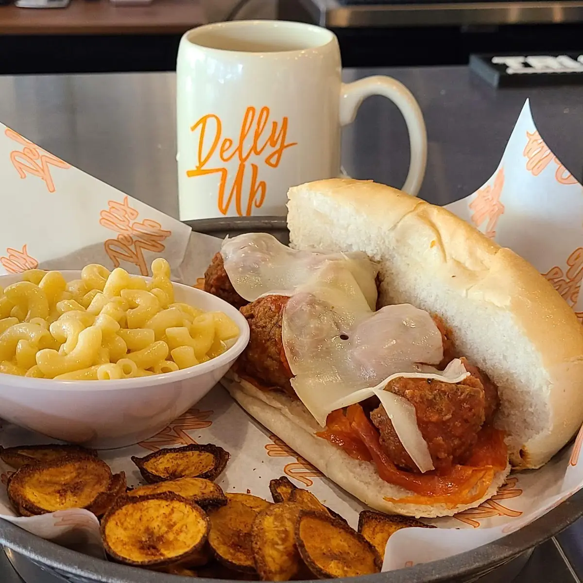Meatball Sub w Mac N Cheese
