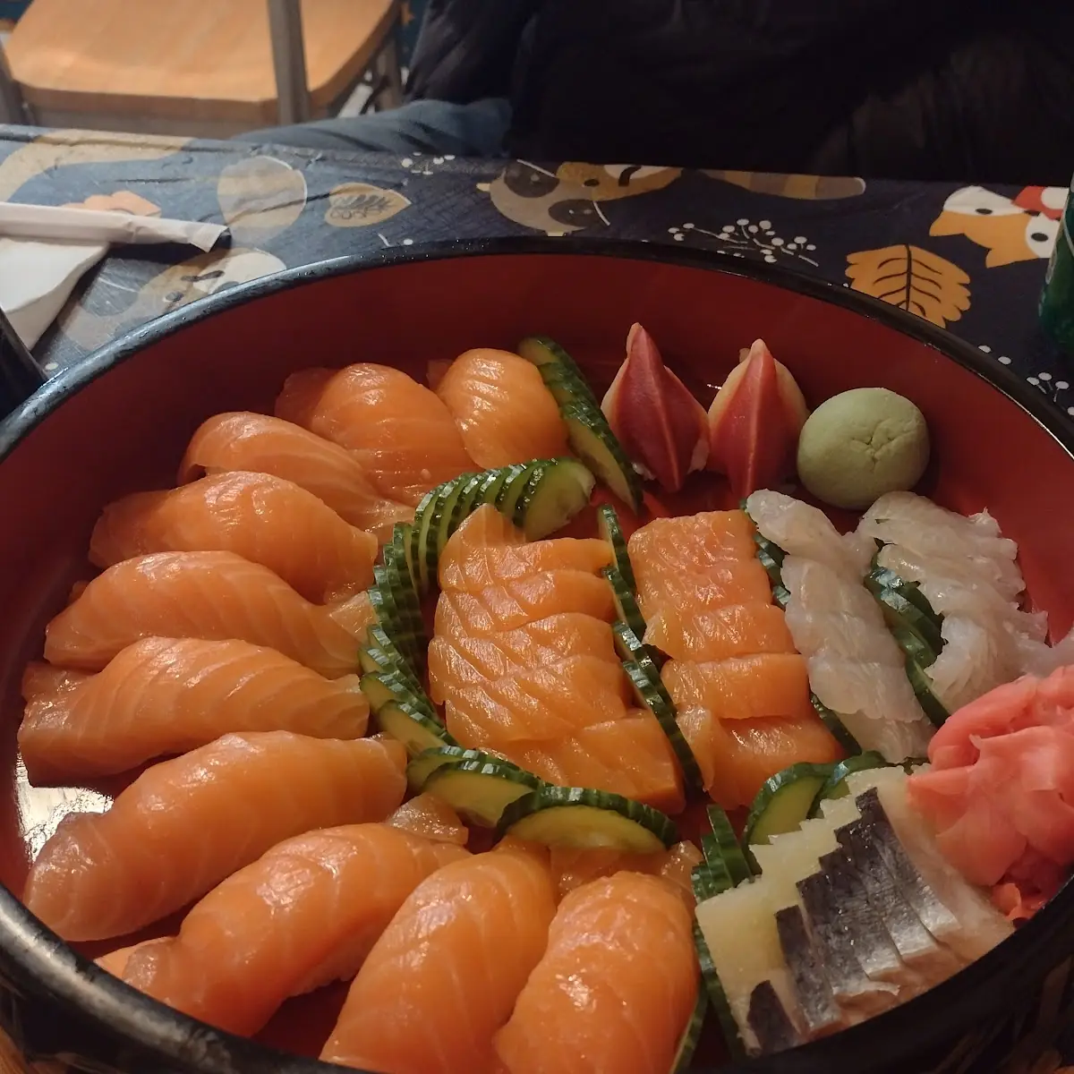 Salmon Sushi and Sashimi