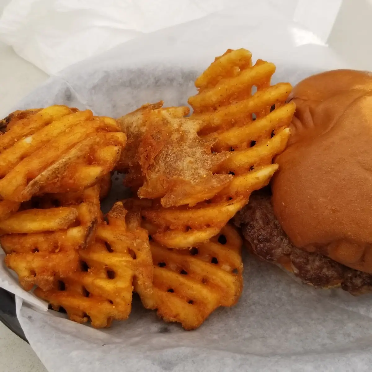 Waffle Fries Bacon Cheeseburger