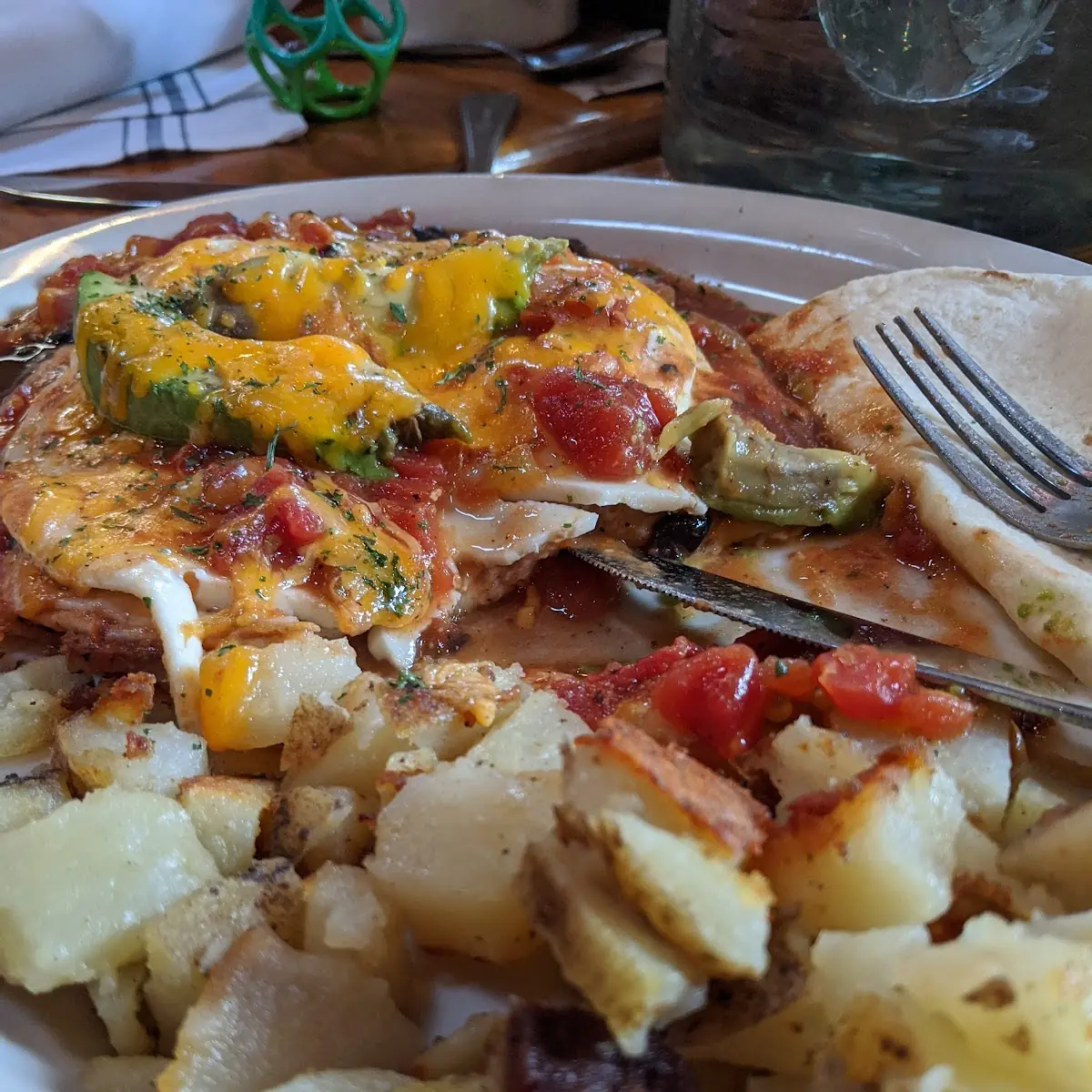 Loaded Potato Omelette