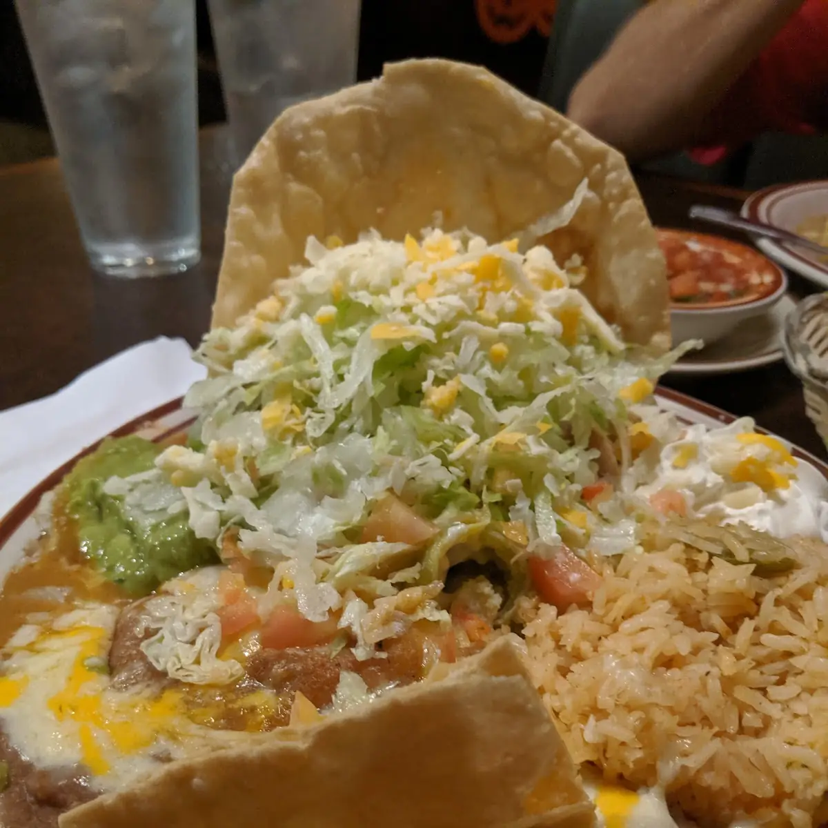 Chile Relleno Plate Tostada Grande