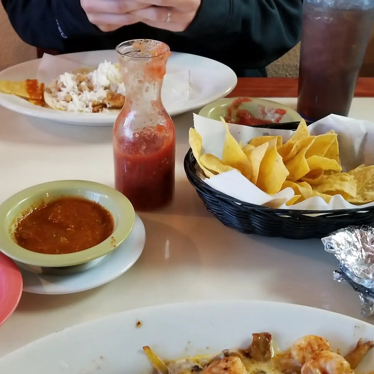 Chicken Taco and Tortilla Chips
