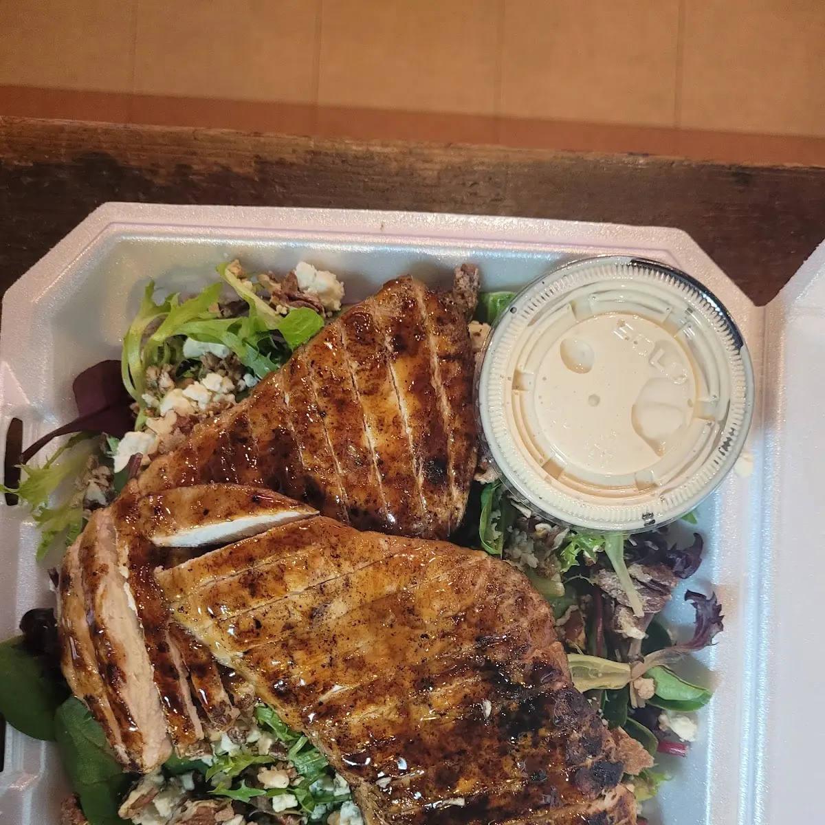 Bourbon Chix Salad w Bourbon Ranch Dressing