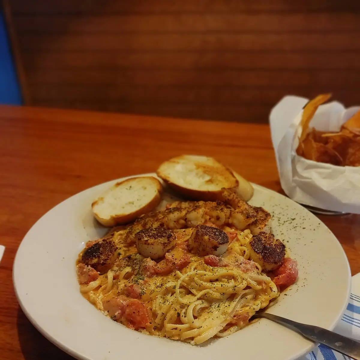 Cajun Shrimp and Scallop Pasta