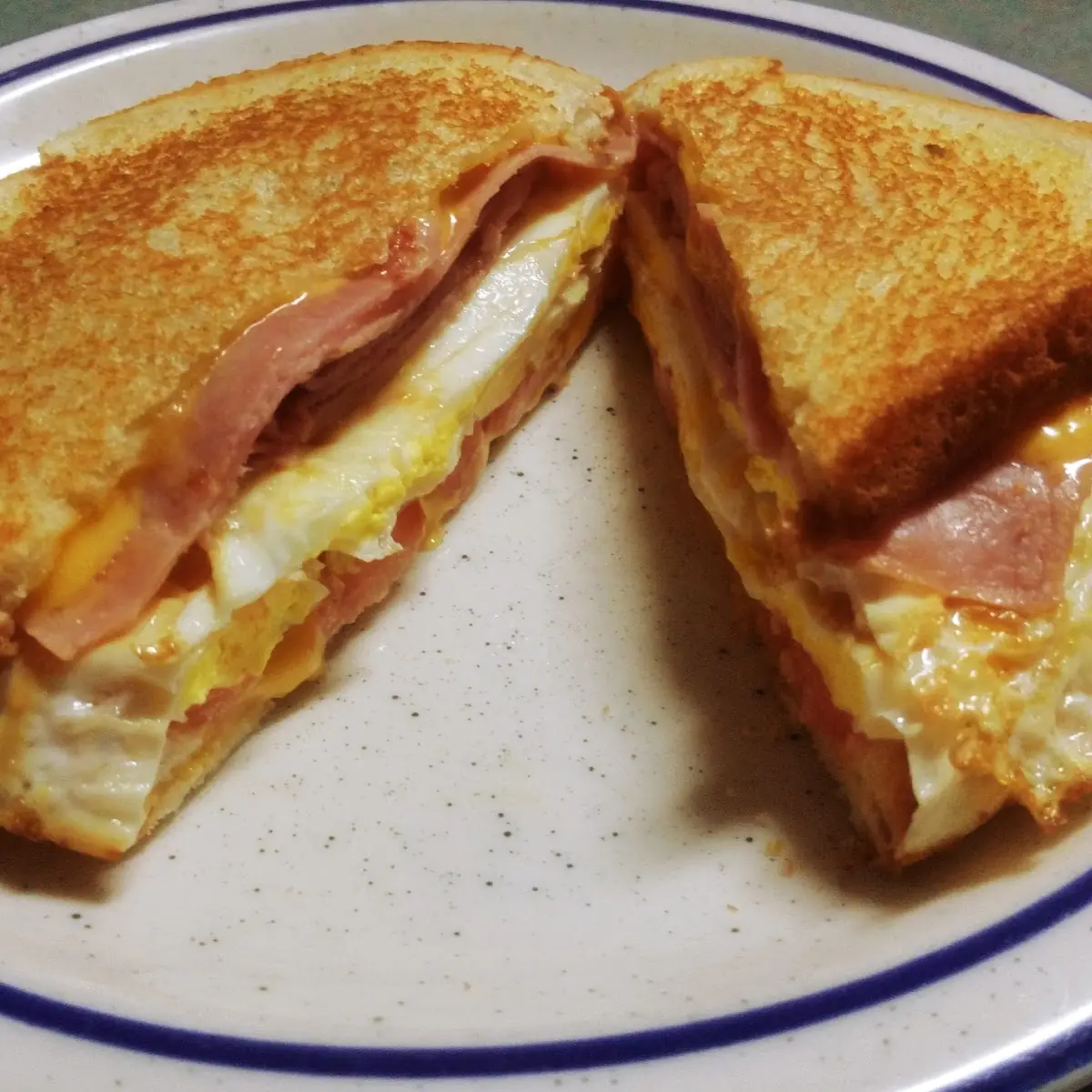 Grilled Ham Egg and Cheese