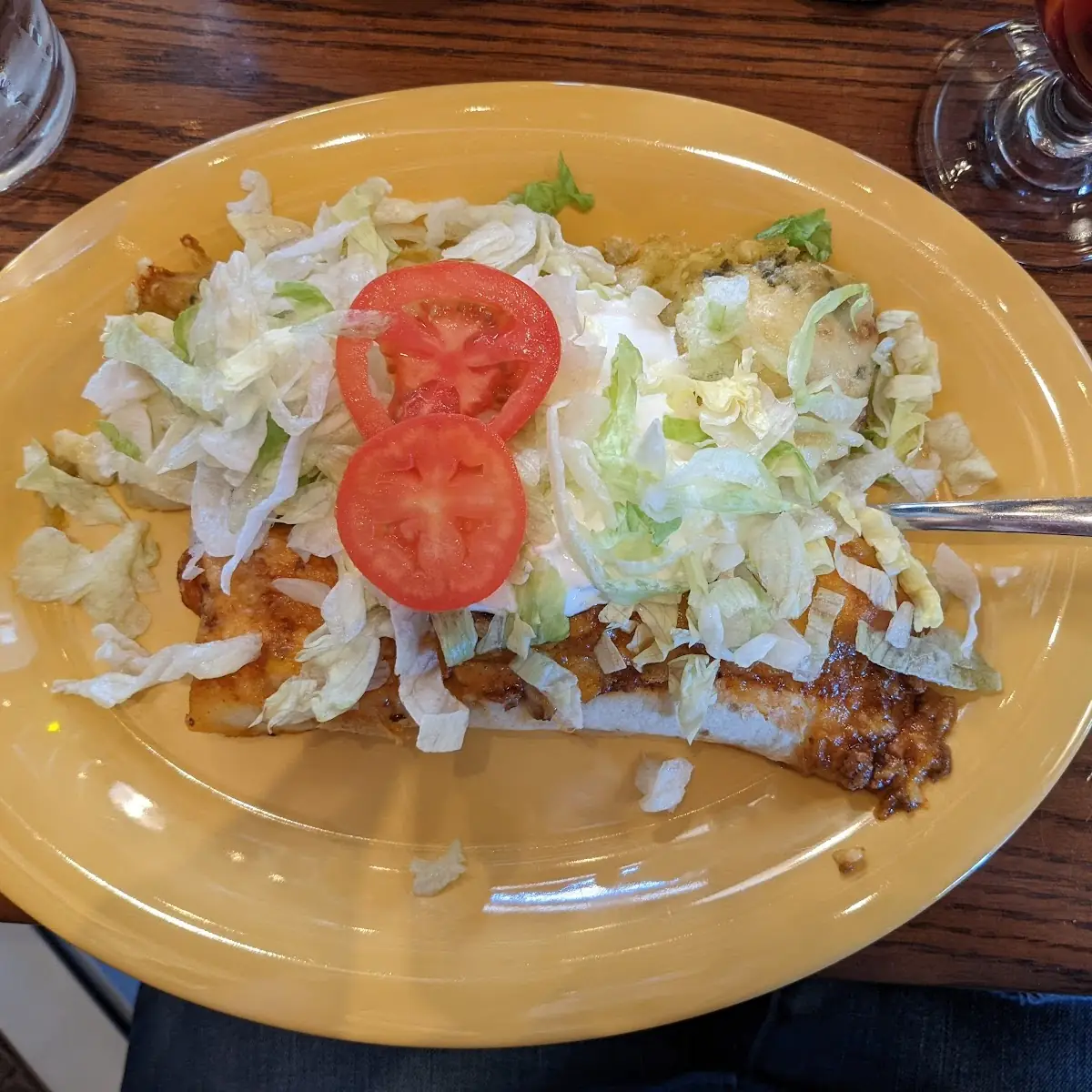 Beef and Shrimp & Spinach Enchiladas
