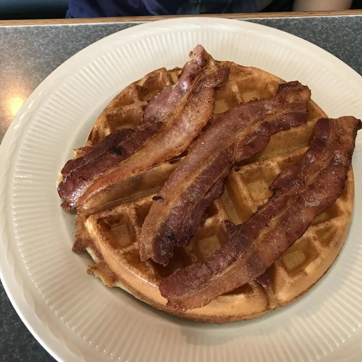 Belgium Waffle with Bacon