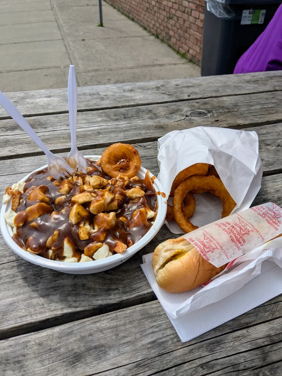 Onion Rings and a Hot Dog