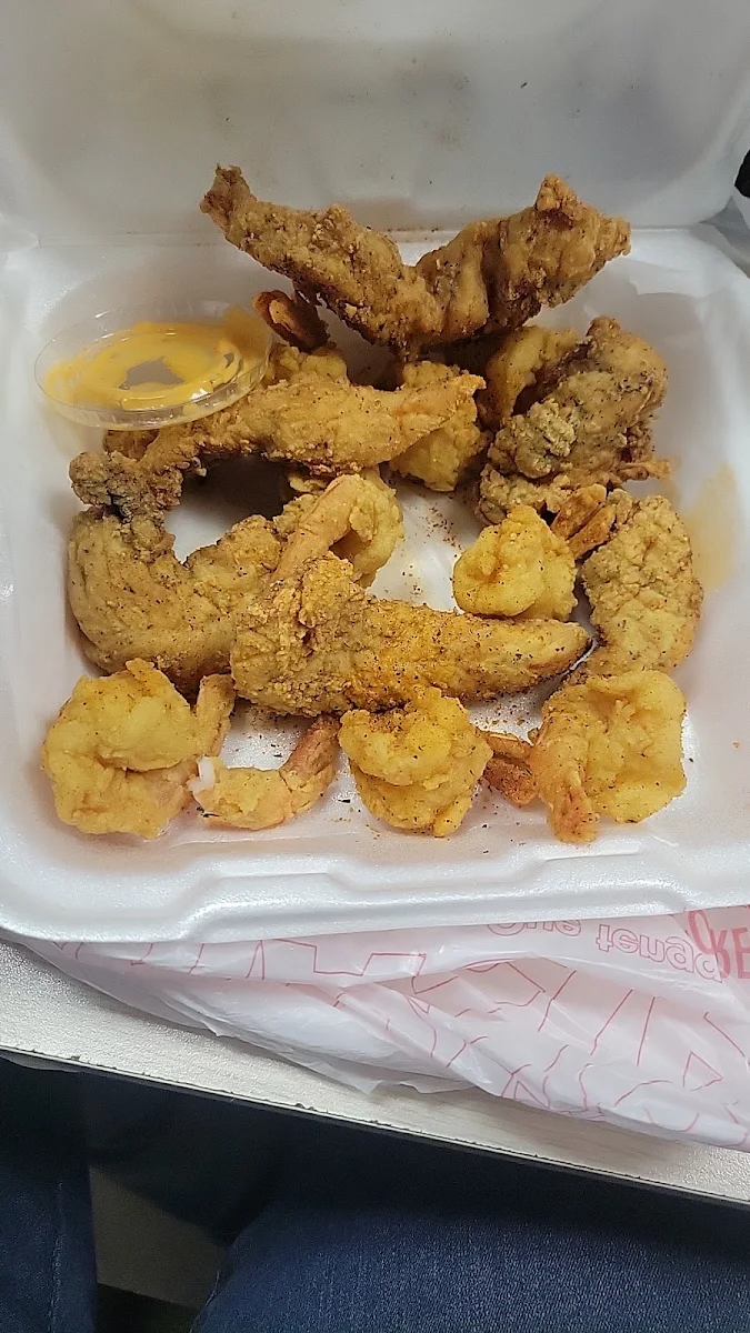 Chicken Tender and Fried Shrimp
