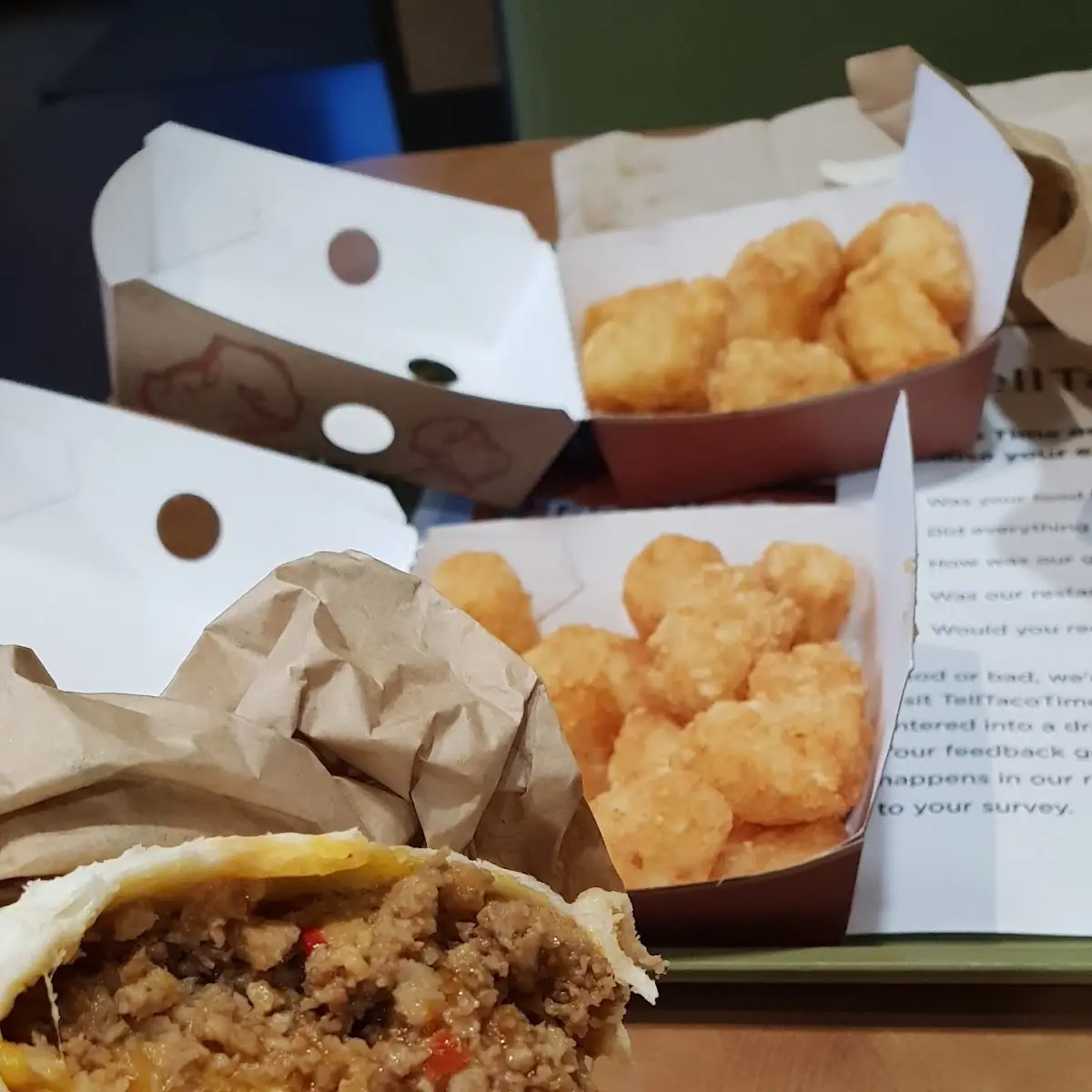 Soft Beef Taco and Mexi Fries