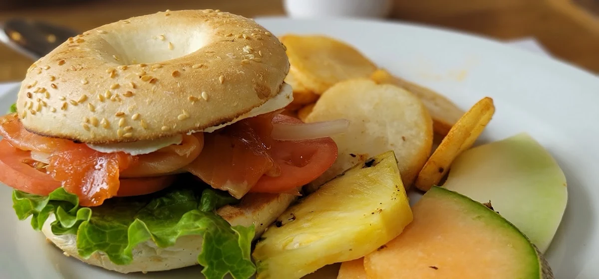 Salmon Bagel Sandwich