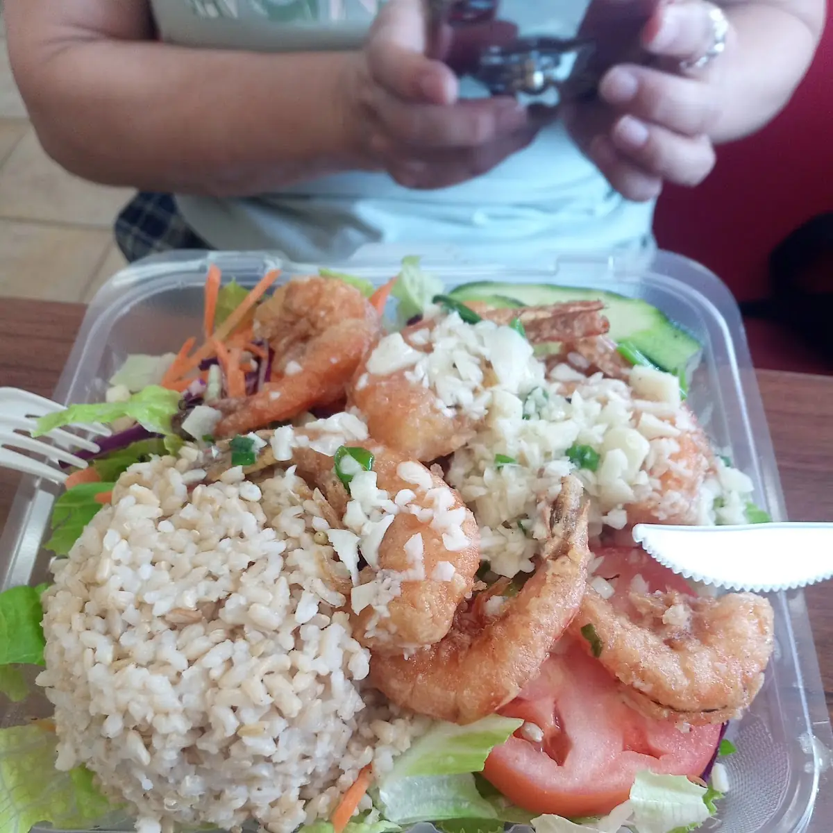 Roast Pork and Garlic Shrimp Combo