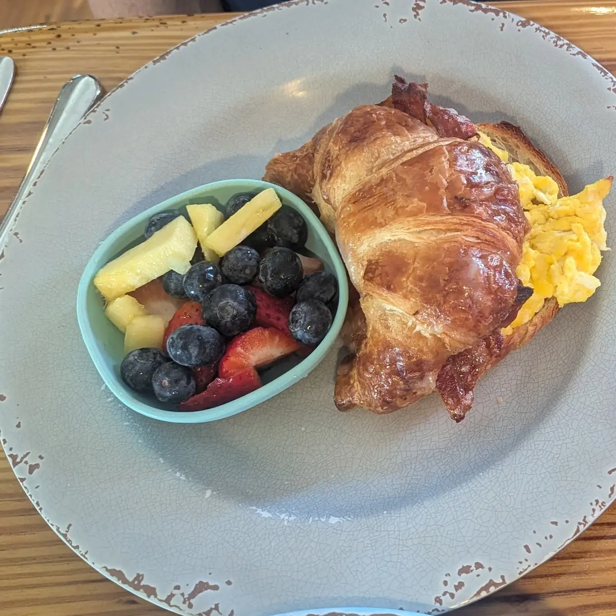 Egg Bacon & Swiss Croissant