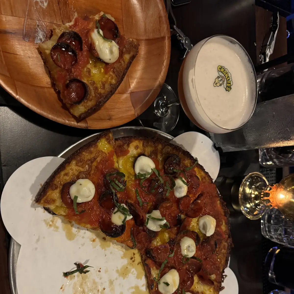 Deep Dish Pepperoni Burrata Pizza