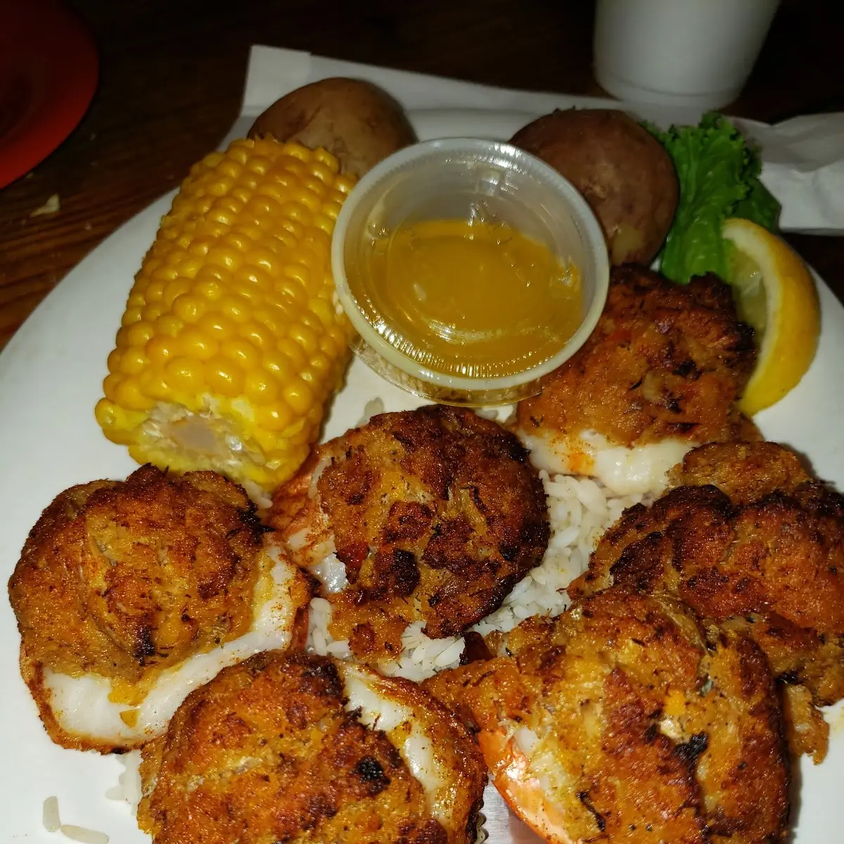 Crab Cakes with Crawfish Tails
