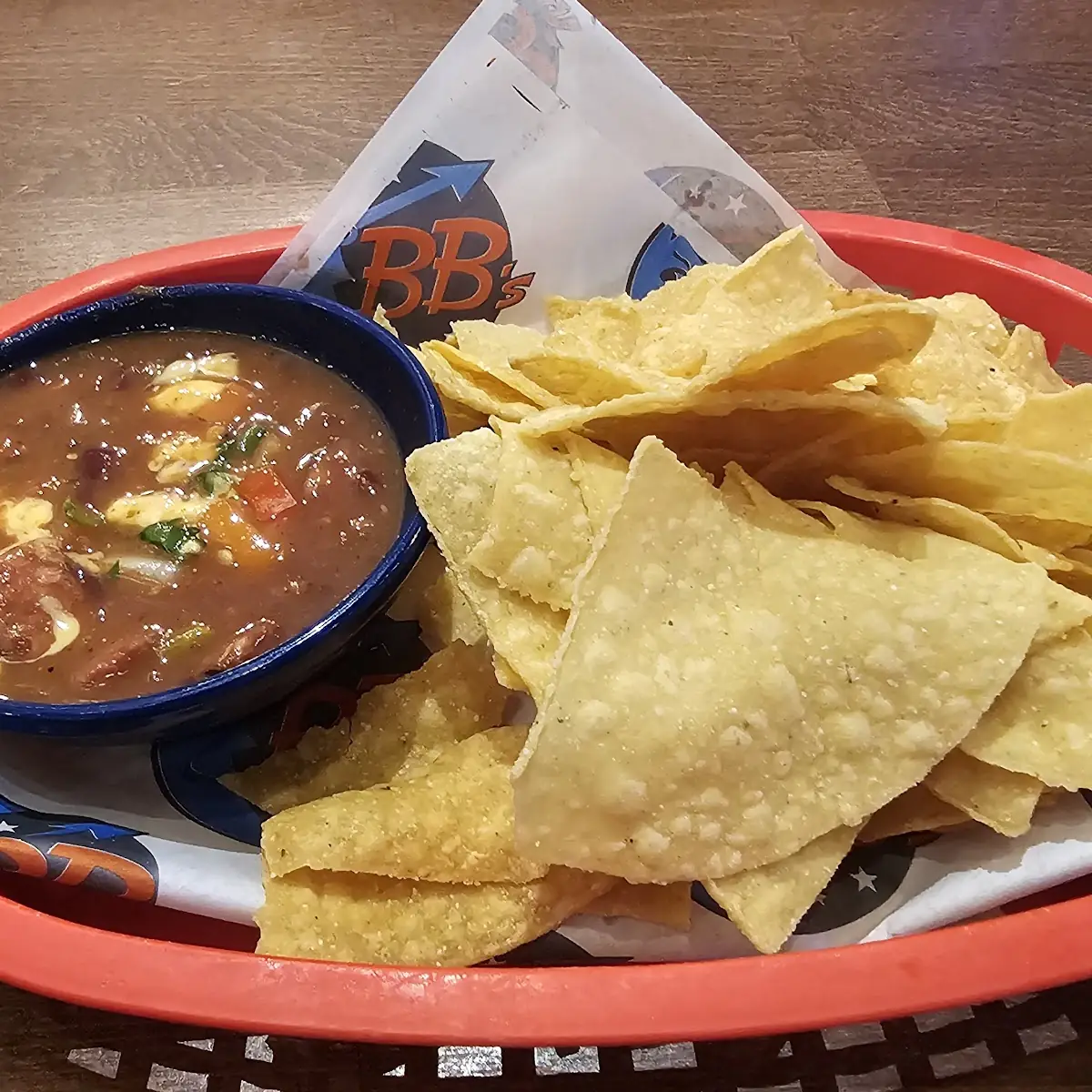 Tortilla Chips with Salsa and Queso
