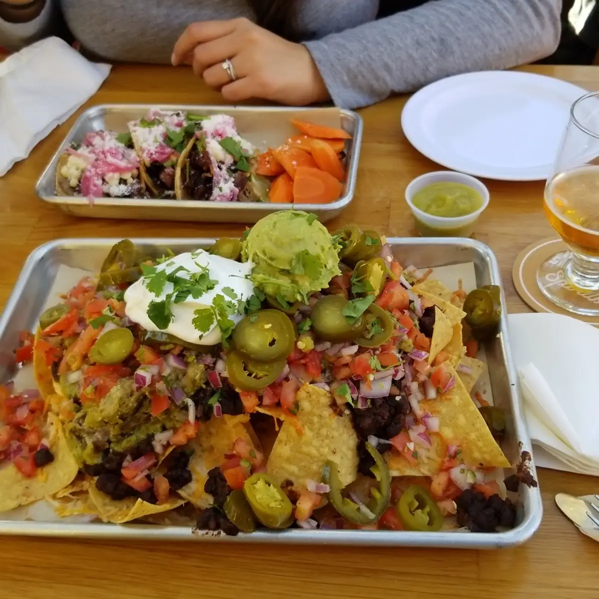 High Dive Nachos & Pork Belly Tacos