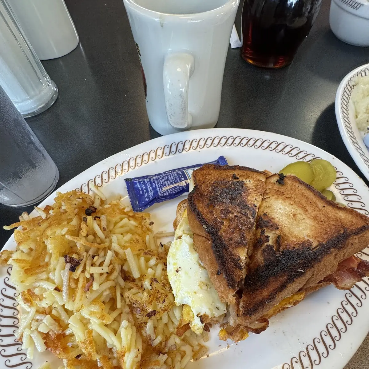 Breakfast Sandwich and Hash