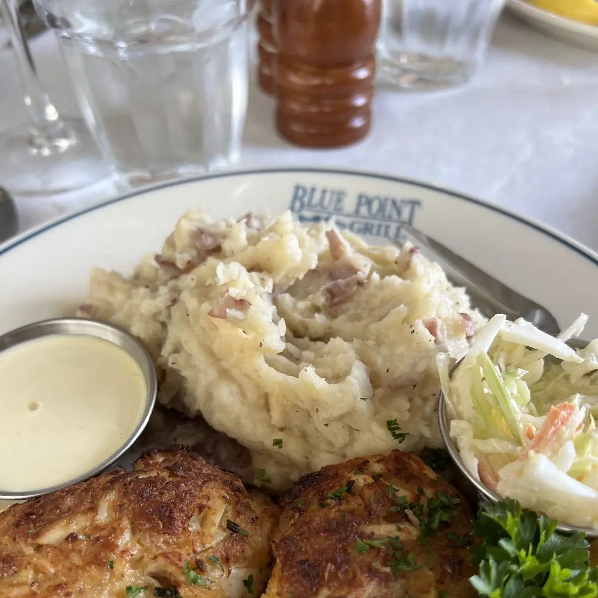 Crab Cakes with Garlic Mashed Potatoes