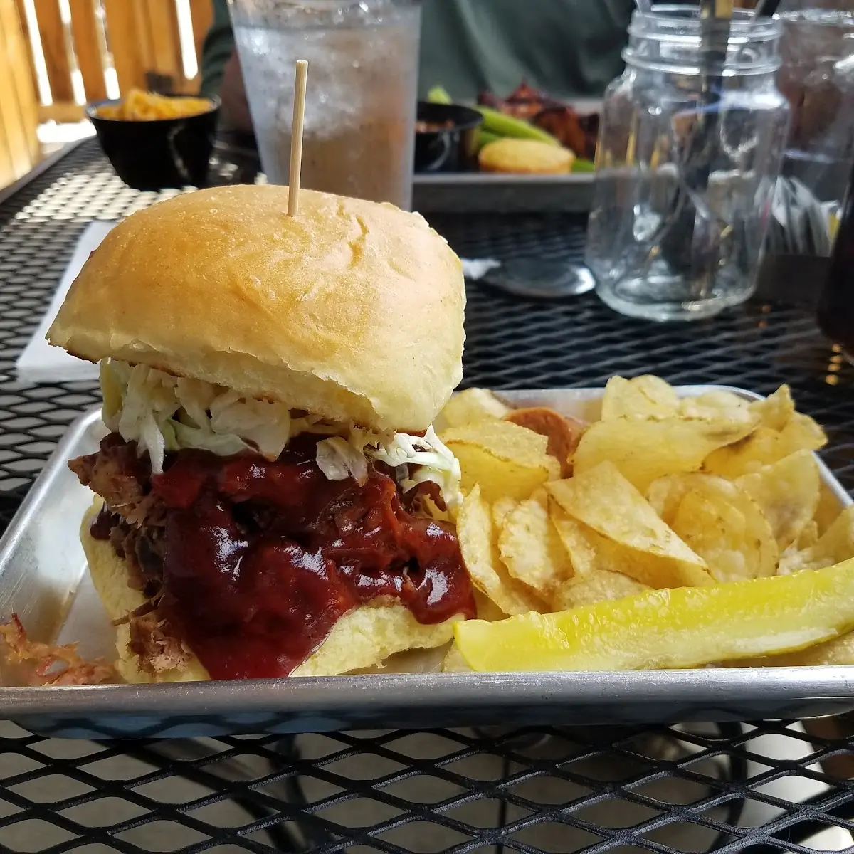 Pulled Pork Sandwich with Chips